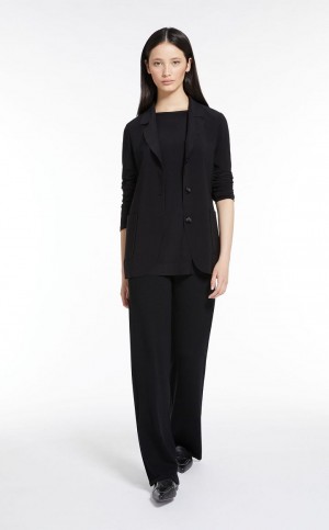 Blezery Max Mara Blazer In Stretch Jersey Czarne | MMR594094