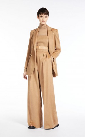 Blezery Max Mara Camel Colour Brązowe | MMR594082