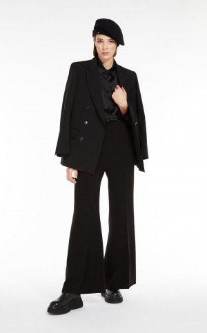 Blezery Max Mara Double-breasted In Wełna Fabric Czarne | MMR594044