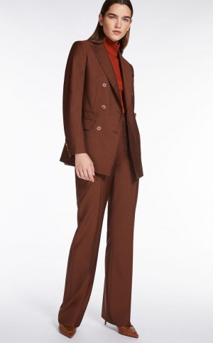 Blezery Max Mara Wełna And Mohair Brązowe | MMR594027