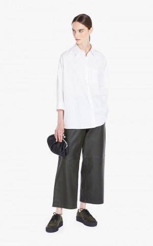 Bluzka Max Mara Loose In W Paski Poplin Białe | MMR593594