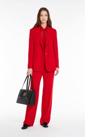 Bluzka Max Mara Silk Georgette Czerwone | MMR593598