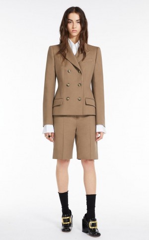 Bluzka Max Mara Slim-fit Bawełniane Białe | MMR593550