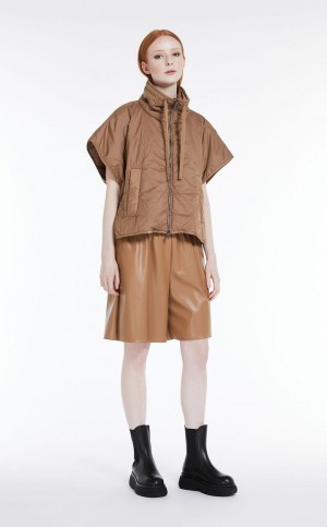Capses Max Mara Showerproof Fabric Brązowe | MMR593948