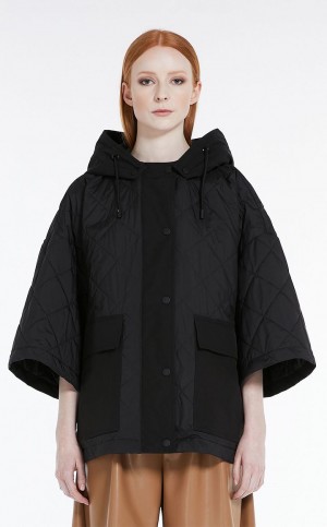 Capses Max Mara Showerproof Fabric Czarne | MMR593964