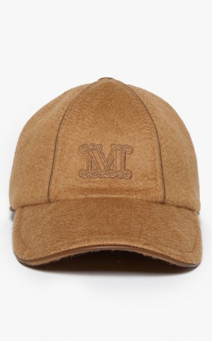 Czapki Max Mara Cashmere Baseball Brązowe | MMR594318