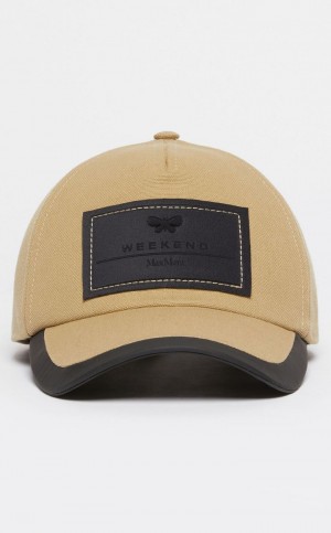 Czapki Max Mara Płócienne Brązowe | MMR594319