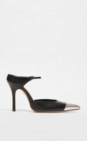 Décolleté Max Mara Metal-toe Court Czarne | MMR594196