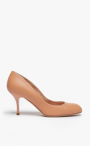 Décolleté Max Mara Nappa Skórzane Court Kremowe | MMR594199