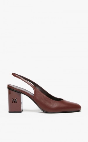 Décolleté Max Mara Nappa Skórzane Slingbacks Fuksja | MMR594197