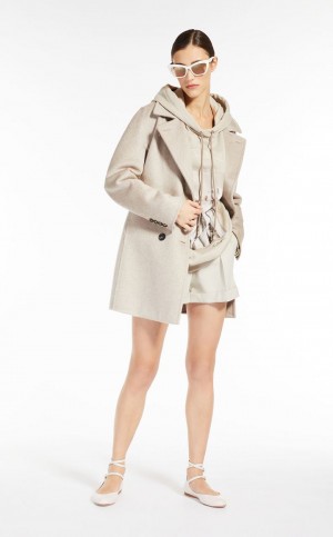 Dzianina Max Mara Bawełniane Sweatshirt With Wegman Print Brązowe | MMR593464