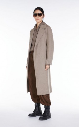 Dzianina Max Mara Cashmere Yarn Szare | MMR593435
