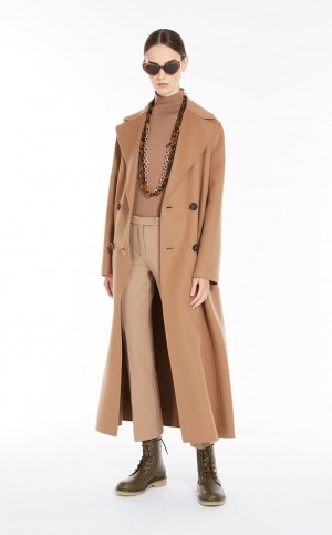 Dzianina Max Mara Wełna Yarn Mock Polo-neck Skin Color | MMR593441