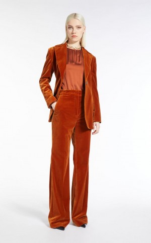 Garnitur Max Mara Bawełniane Velvet Czerwone | MMR593503