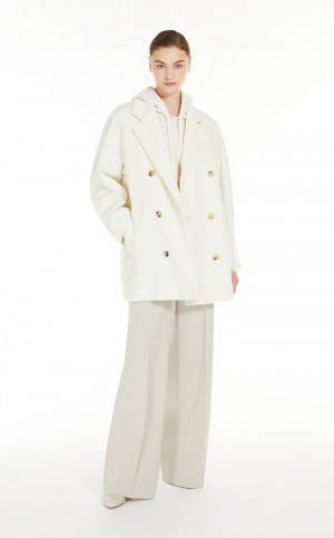 Garnitur Max Mara High-waisted Wełna Brązowe | MMR593496