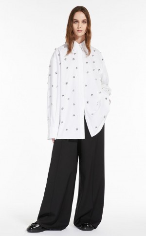 Garnitur Max Mara Oversized Stretch Wełna Czarne | MMR593481