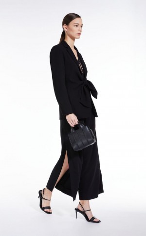 Garnitur Max Mara Szerokie-leg Cady Czarne | MMR593523