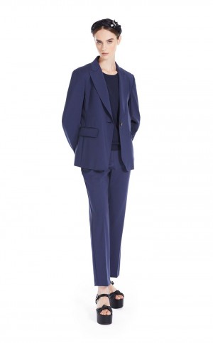 Garnitur Max Mara Wełna 2 Granatowe | MMR593540