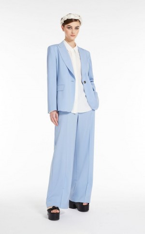 Garnitur Max Mara Wełna 3 Głęboka Niebieskie | MMR593488