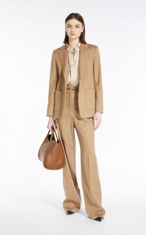Garnitur Max Mara Wełna Brązowe | MMR593545