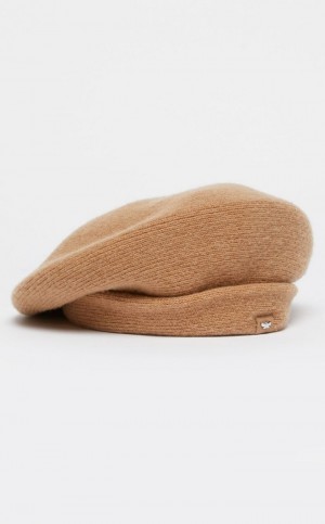 Kapelusz Max Mara Wełna Knit Beret Brązowe | MMR594320