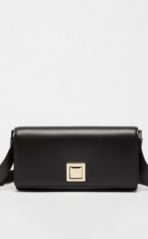 MM Bag Max Mara Skórzane Clutch Czarne | MMR594124