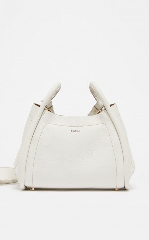 Marine Bag Max Mara Skórzane Białe | MMR594131
