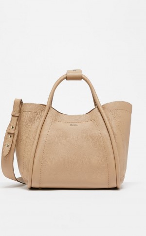 Marine Bag Max Mara Skórzane Morelowe | MMR594135