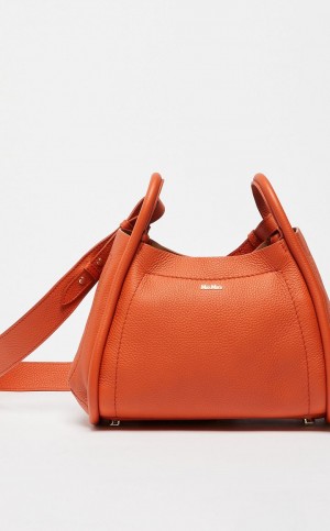 Marine Bag Max Mara Skórzane Pomarańczowe | MMR594130