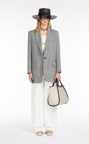 Marine Bag Max Mara Woven straw Brązowe | MMR594134