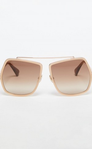 Okulary Przeciwsłoneczne Max Mara Butterfly Brązowe | MMR594304