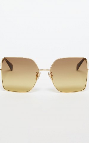 Okulary Przeciwsłoneczne Max Mara Metal Brązowe Pomarańczowe | MMR594287