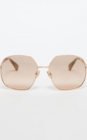 Okulary Przeciwsłoneczne Max Mara Metal Złote | MMR594290