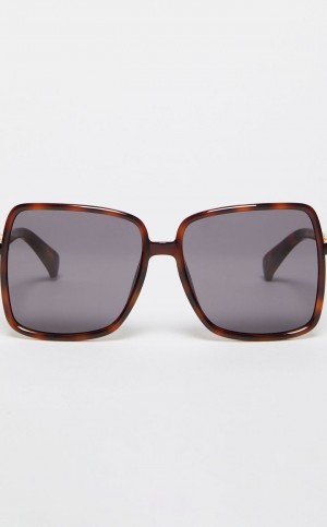 Okulary Przeciwsłoneczne Max Mara Oversized Brązowe | MMR594294