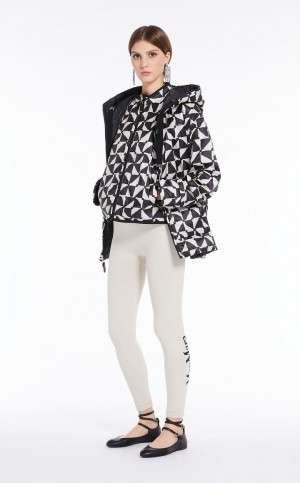 Padded Max Mara Reversible Wody-repellent Płócienne Jacket Czarne | MMR593993