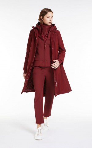 Padded Max Mara Rubberised-look Płócienne Parka Fuksja | MMR593971