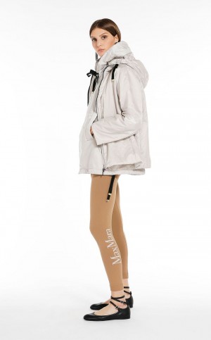Padded Max Mara Travel Jacket In Wody-resistant Technical Płócienne Głęboka | MMR593996