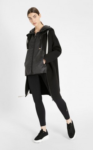 Padded Max Mara Travel Jacket In Wody-resistant Technical Płócienne Czarne | MMR594005