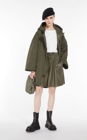 Padded Max Mara Watowany Parka In Showerproof Fabric Ciemny | MMR593972