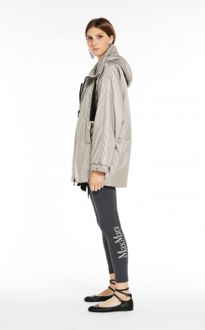 Padded Max Mara Wody-repellent Płócienne Jacket Głęboka Szare | MMR593973