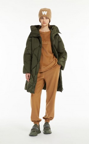 Padded Max Mara Wody-repellent Taffeta Down Jacket Ciemny | MMR593991