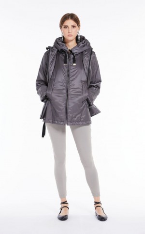 Padded Max Mara Wody-resistant Technical Płócienne Gilet Szare | MMR593982