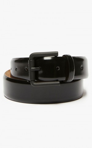Paski Max Mara Skórzane Czarne | MMR594255