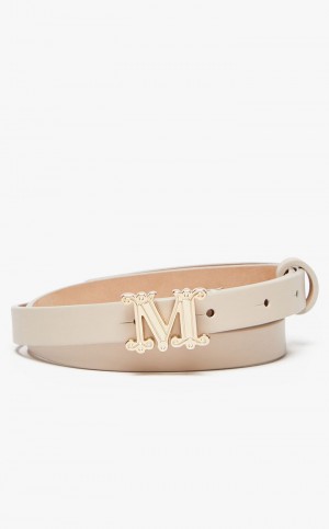 Paski Max Mara Skórzane Monogram Różowe | MMR594254