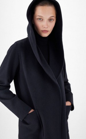 Płaszcze Max Mara Camel Colour Robe Granatowe | MMR593909