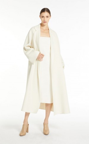 Płaszcze Max Mara Cashmere Białe | MMR593832