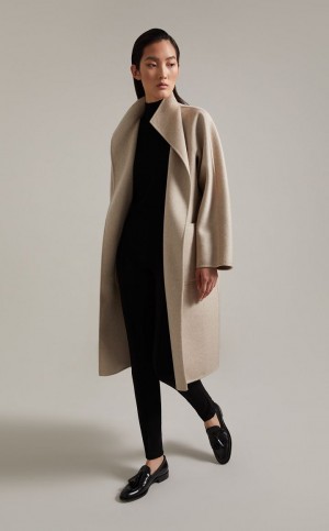 Płaszcze Max Mara Cashmere Cardigan Brązowe | MMR593898