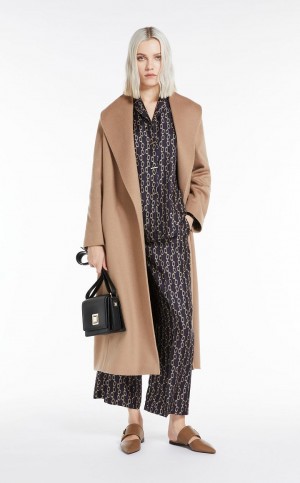 Płaszcze Max Mara Cashmere Robe Brązowe | MMR593895