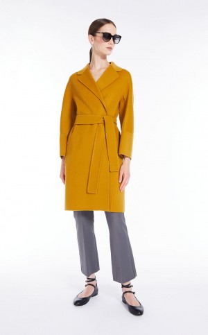 Płaszcze Max Mara Krótkie Wełna Mango | MMR593899