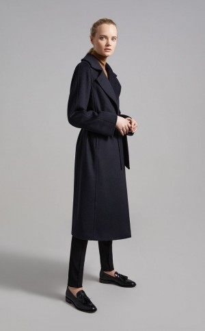 Płaszcze Max Mara Manuela Icon Granatowe | MMR593922